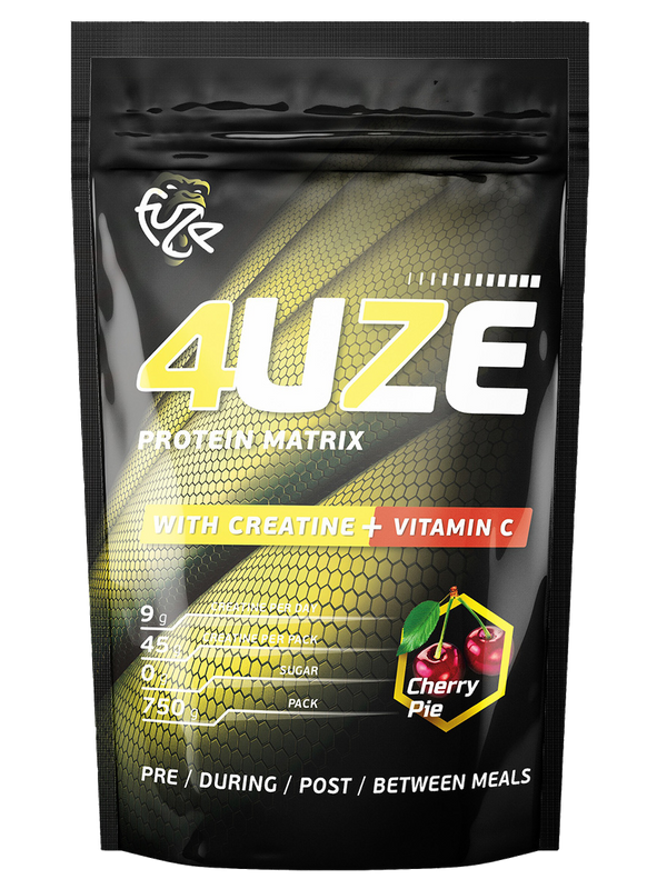 Протеин 4uze Protein + Creatine, 750 г, вишневый пирог