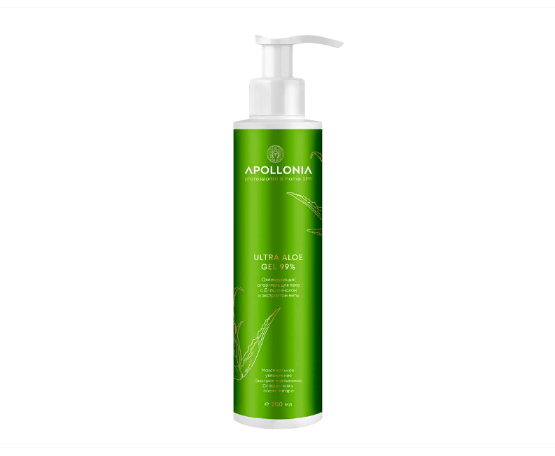 

Гель для тела Apollonia Ultra Aloe Gel 99% с алоэ вера, охлаждающий 200 мл