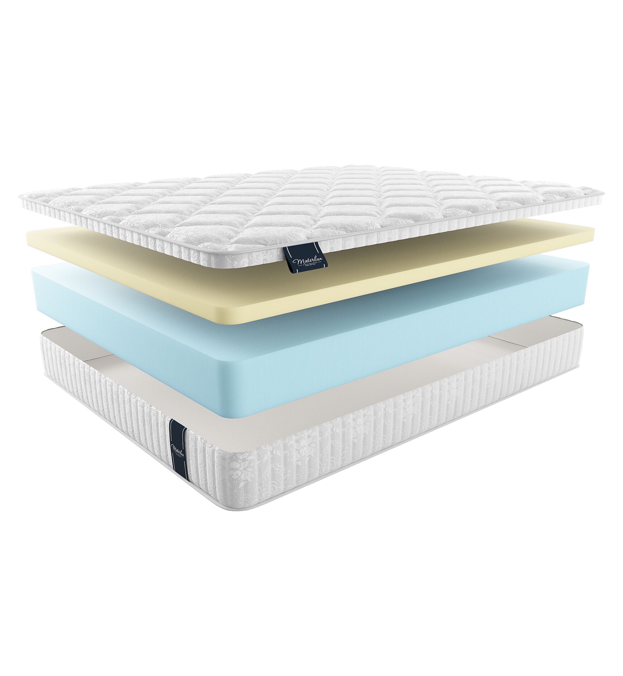 

Матрас Materlux Siena 210х200, Бежевый;белый;серый;серебристый, Siena