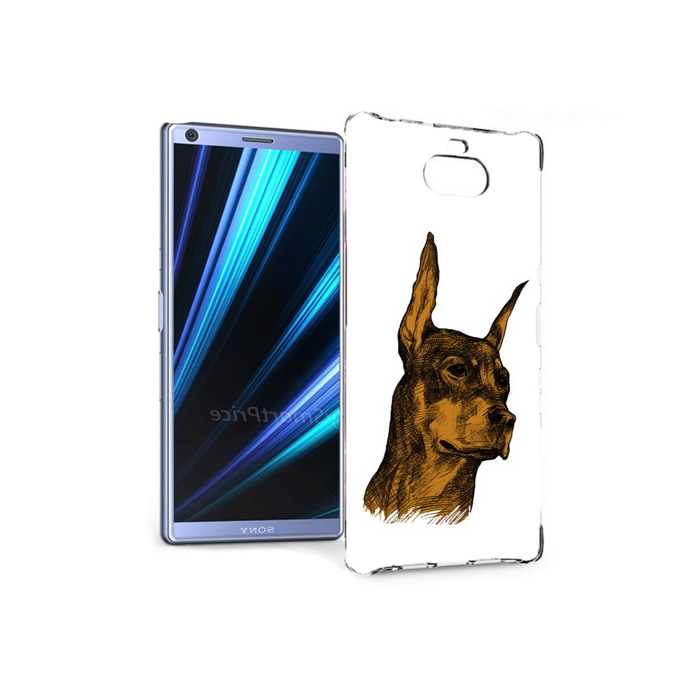 

Чехол MyPads Tocco для Sony Xperia 10 скетч доберман (PT125953.225.605), Прозрачный, Tocco