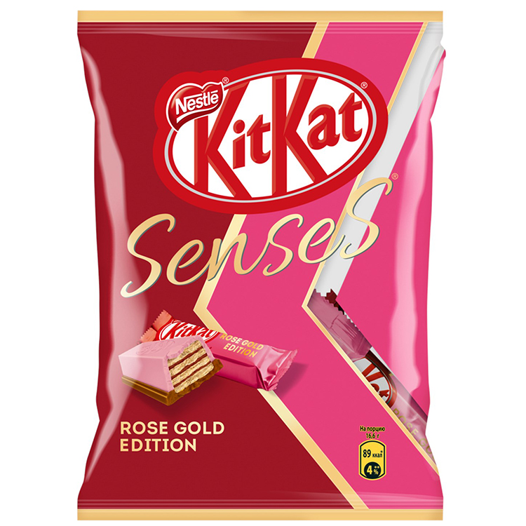 фото Батончик kitkat senses rose шоколадный со вкусом клубники 152,1 г kit kat