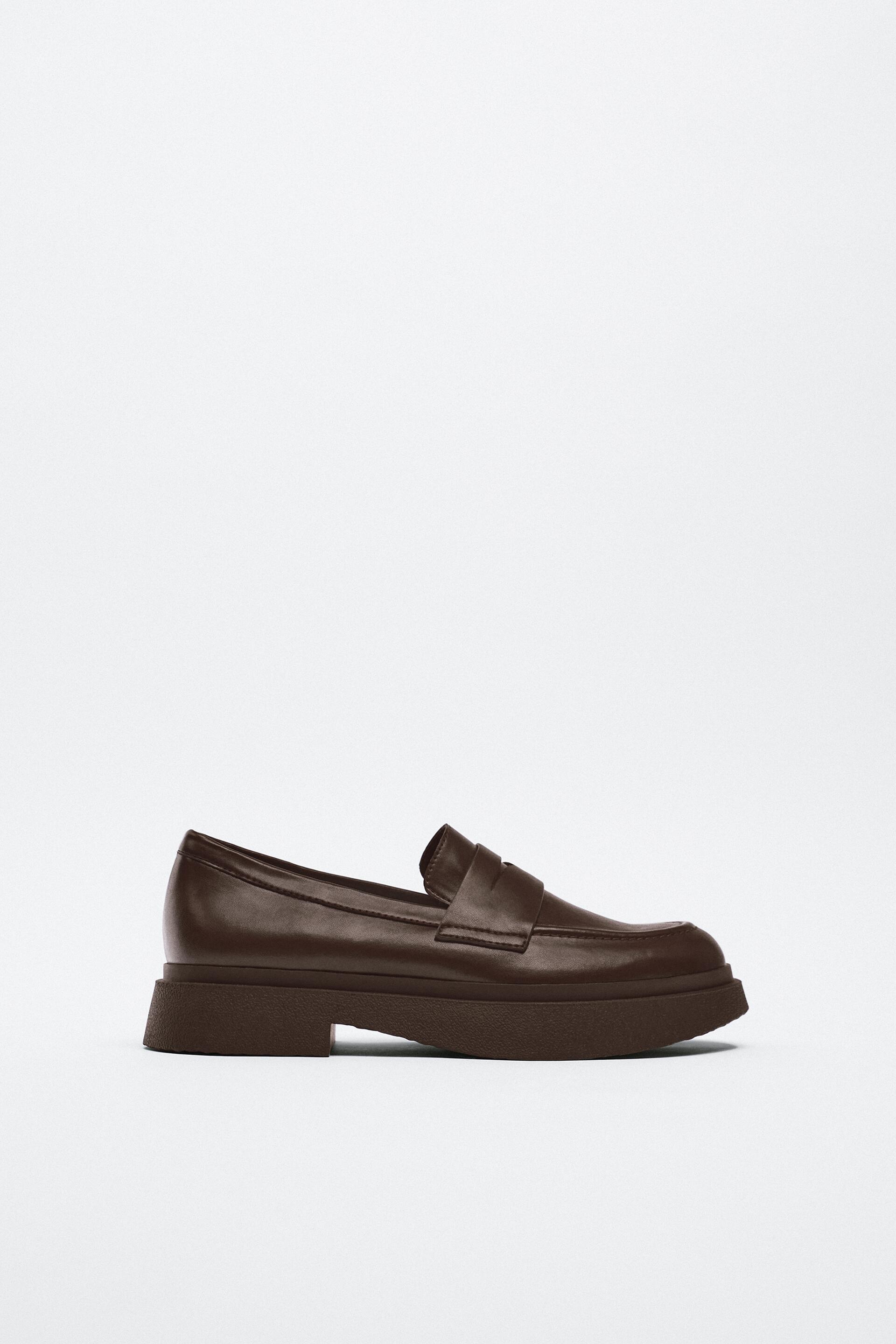 

Лоферы женские ZARA 177661 коричневые 41 RU (доставка из-за рубежа), 177661