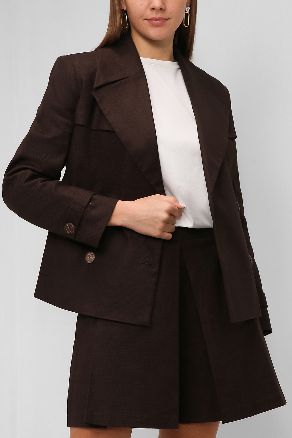 

Жакет женский PAOLA RAY PR121-9010-01 коричневый S, PR121-9010-01