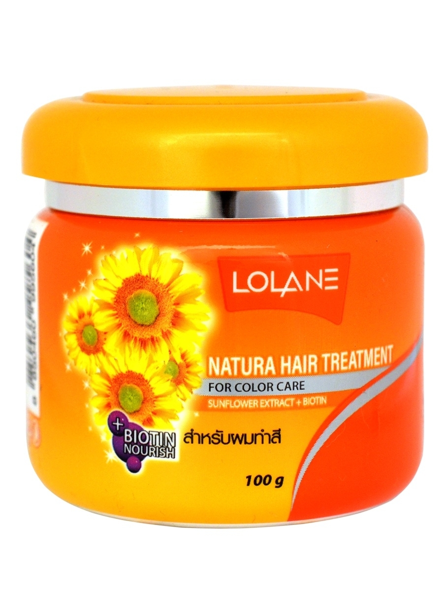 Маска для волос с экстрактом подсолнечника Lolane Natura Питание и Защита цвета  100мл