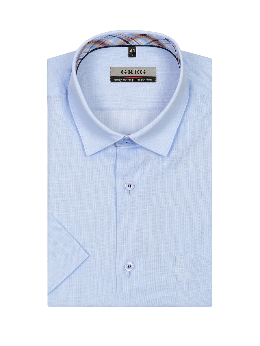 

Рубашка мужская Greg 00-00005248 голубая 50, Голубой, 00-00005248