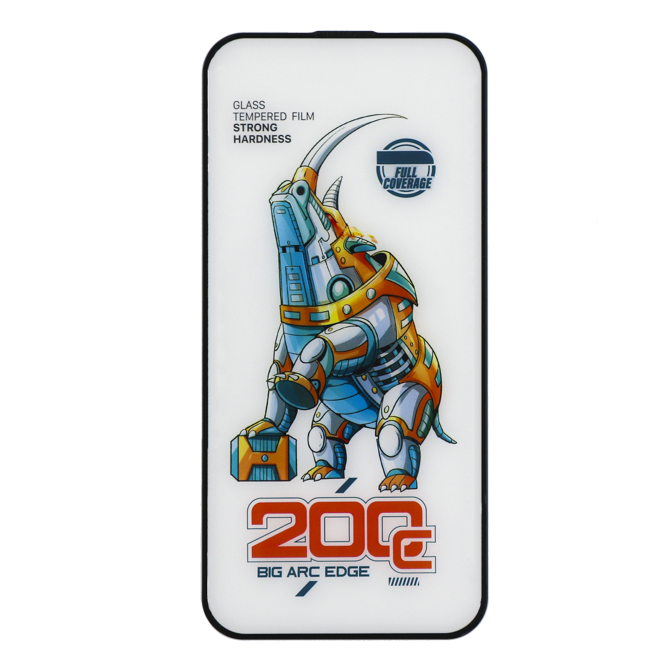 

Защитное стекло на iPhone 14 Pro (6.1), носорог, черное, X-CASE