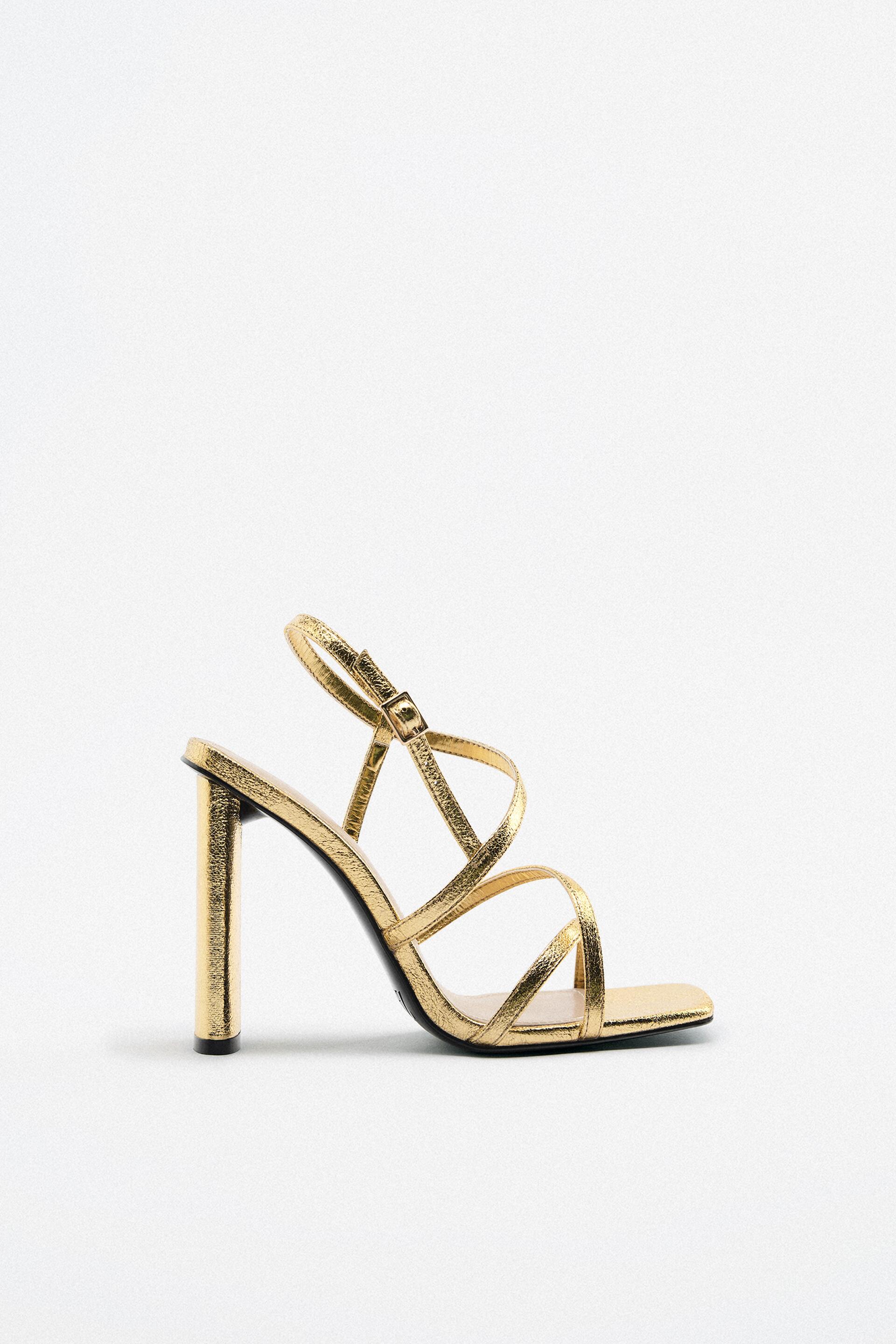 

Босоножки женские ZARA 177649 золотистые 40 RU (доставка из-за рубежа), 177649