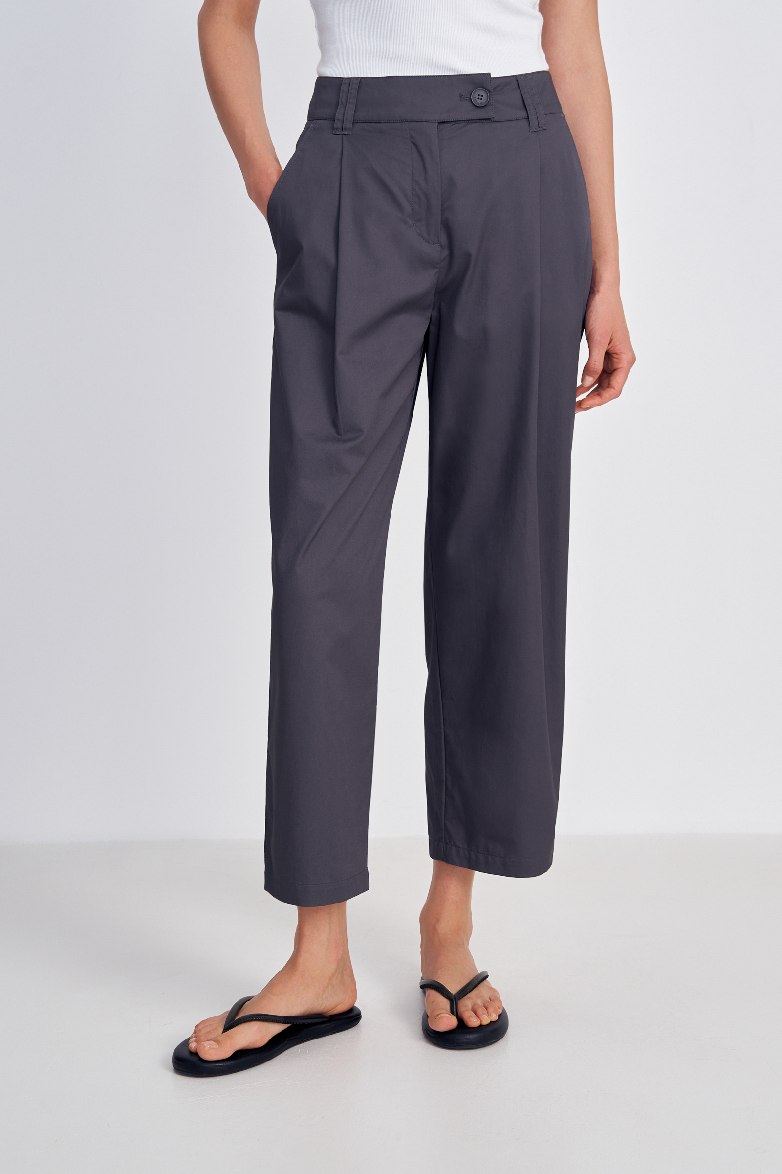 

Брюки женские Finn Flare BAS-100150 серые XS, Серый, BAS-100150