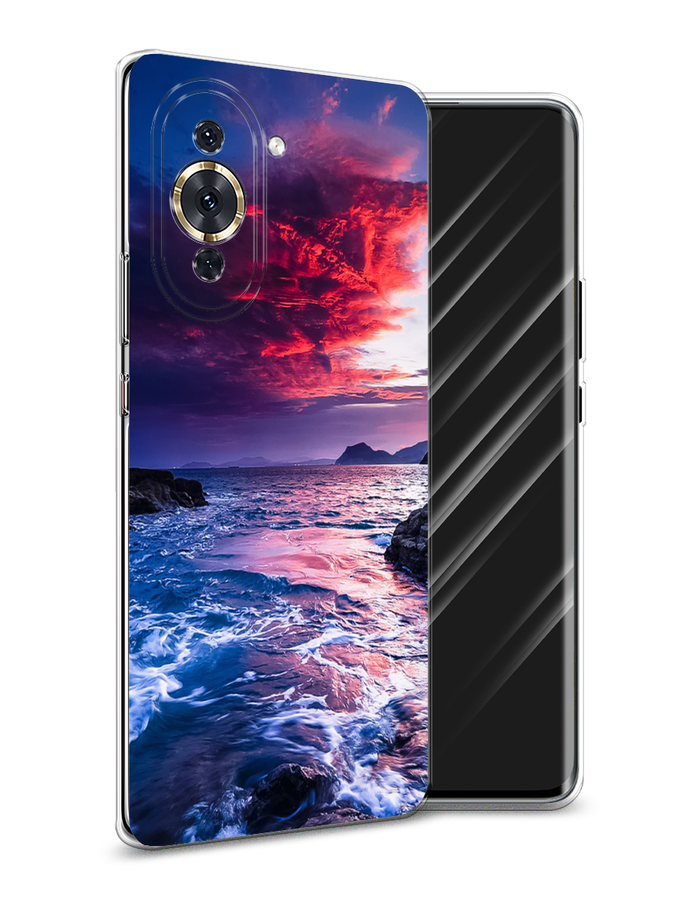 

Чехол Awog на Huawei Nova 10 Pro "Волны 1", Разноцветный, 6109050-4