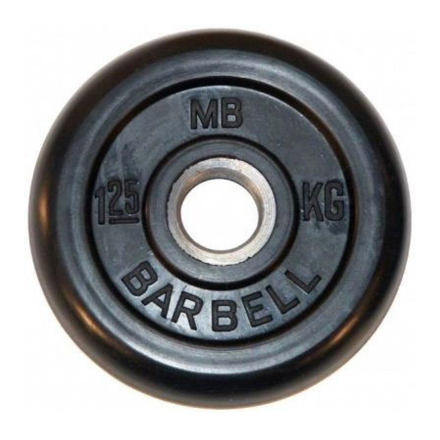 фото Диск обрезиненный mb barbell 51 мм, 1.25 кг mb-pltb51-1,25
