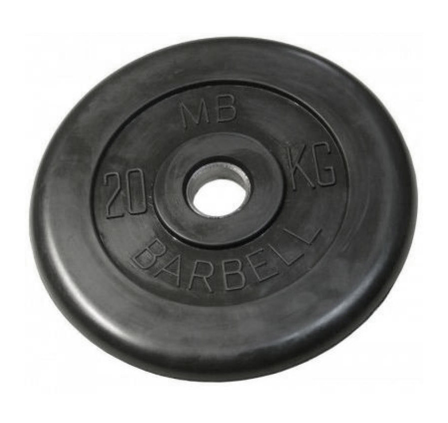 фото Диск обрезиненный mb barbell 31 мм, 20 кг mb-pltb31-20