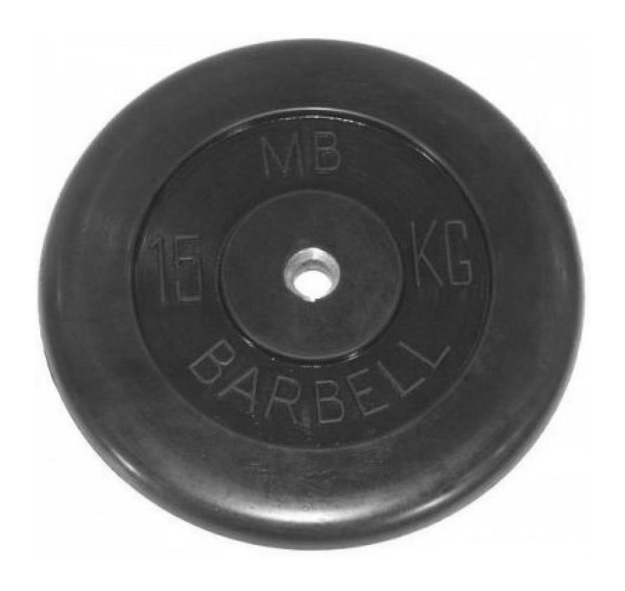 Диск для штанги MB Barbell Стандарт 15 кг, 31 мм черный