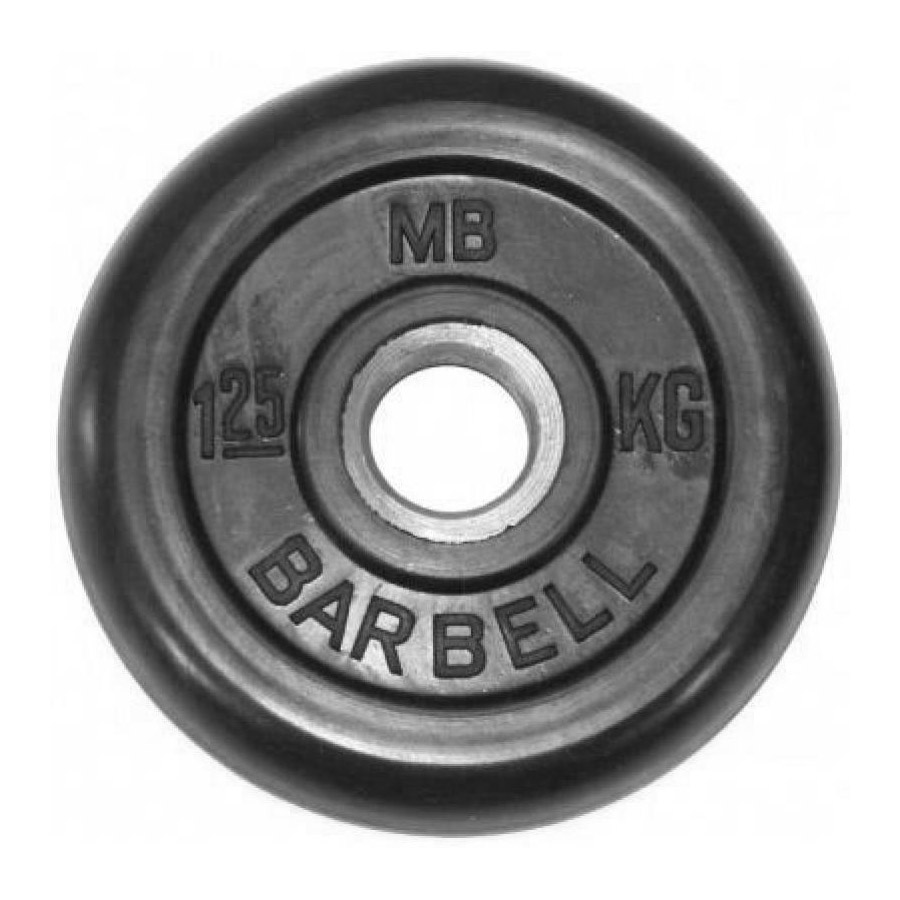 фото Диск обрезиненный mb barbell 31 мм, 1.25 кг mb-pltb31-1,25