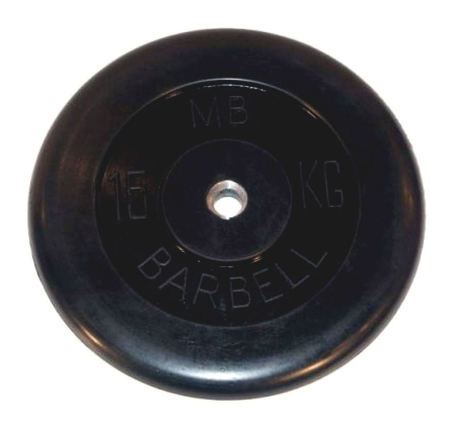 Диск для штанги MB Barbell Стандарт 15 кг, 26 мм черный