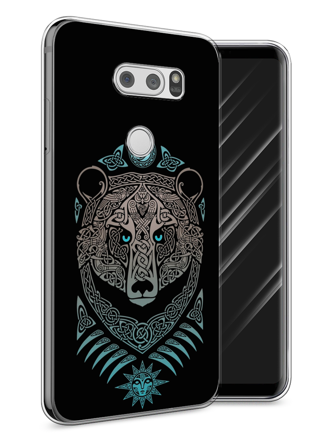 

Чехол Awog на LG V30 "Кельтский медведь", Черный;серый, 83050-2