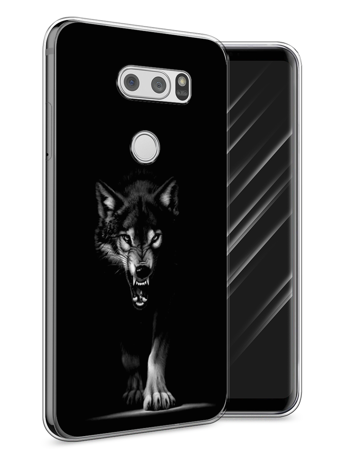 

Чехол Awog на LG V30 "Волк выходит из ночи", Серый;черный;белый, 83050-1