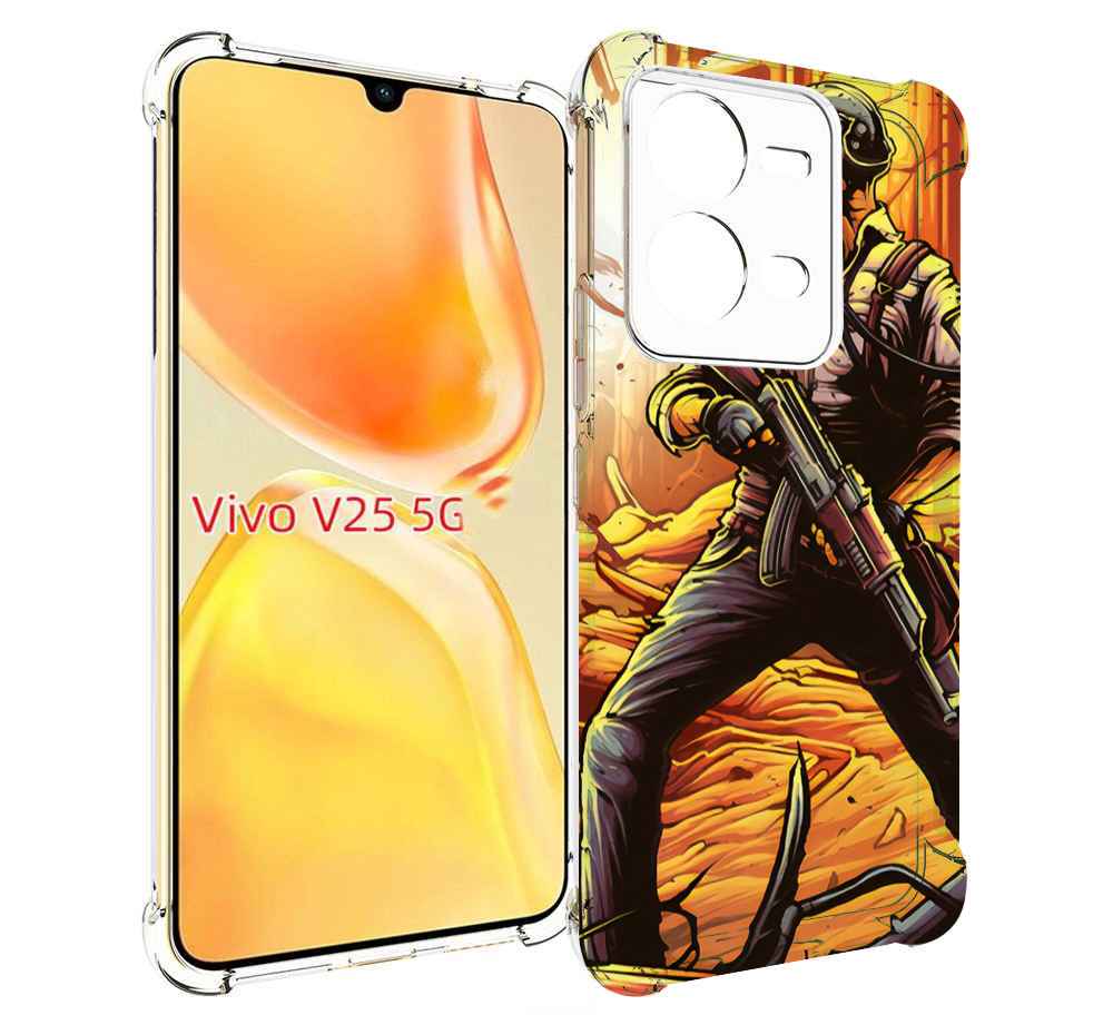 

Чехол MyPads Пабг для Vivo V25 5G / V25e, Прозрачный, Tocco