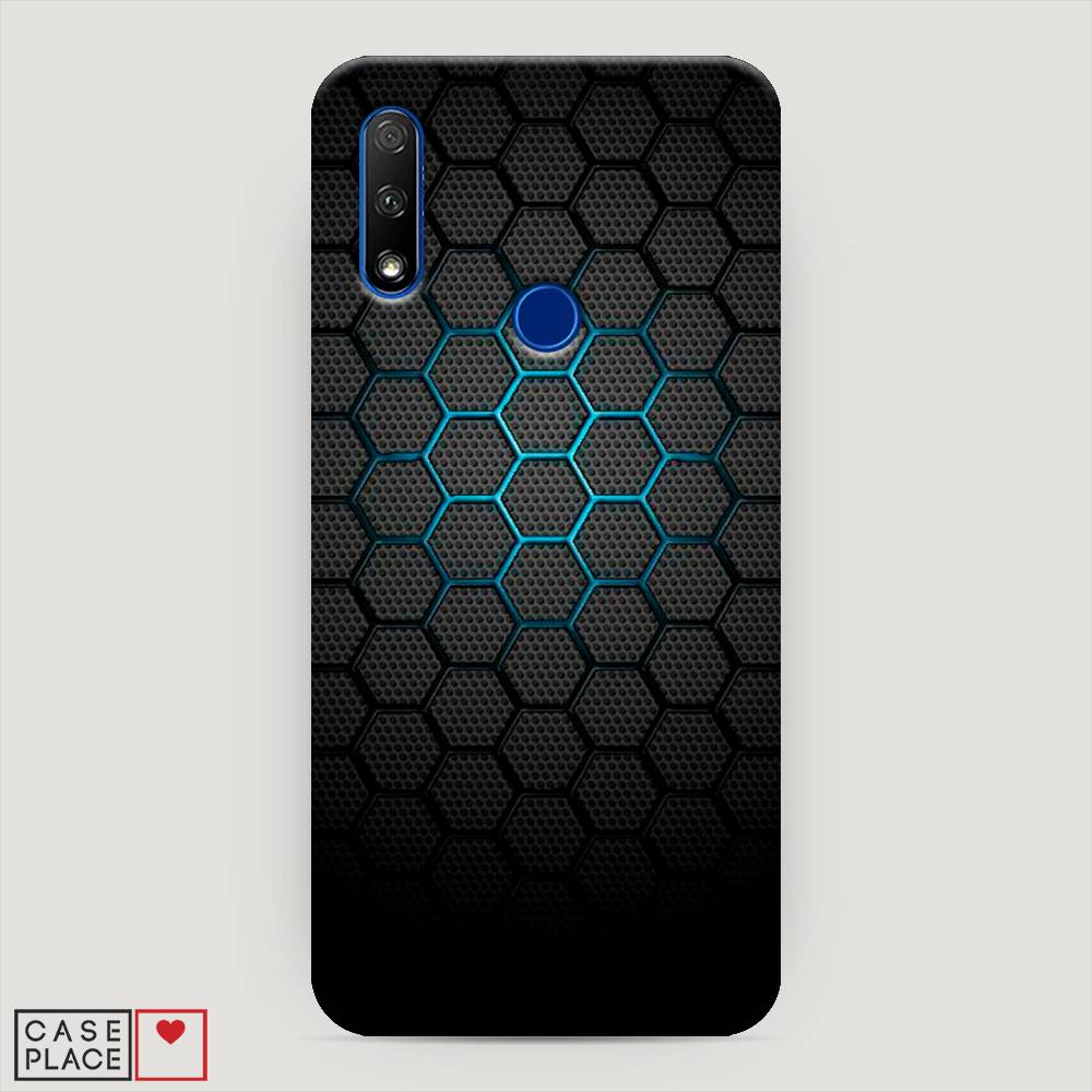 фото Чехол awog "бирюзовые соты" для huawei p smart z