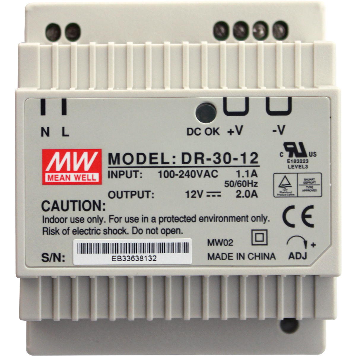 

Блок питания AlcaPlast AEZ311 230 V AC/12 V DC/30 W, IP20