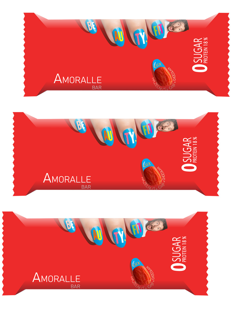 фото Протеиновые батончики без сахара beauty fit amoralle protein 18 % bar, 3шт х 75г