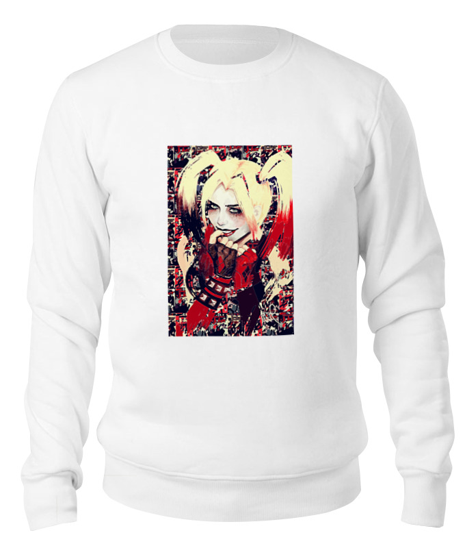 

Свитшот унисекс Printio Harley quinn белый M, Harley quinn