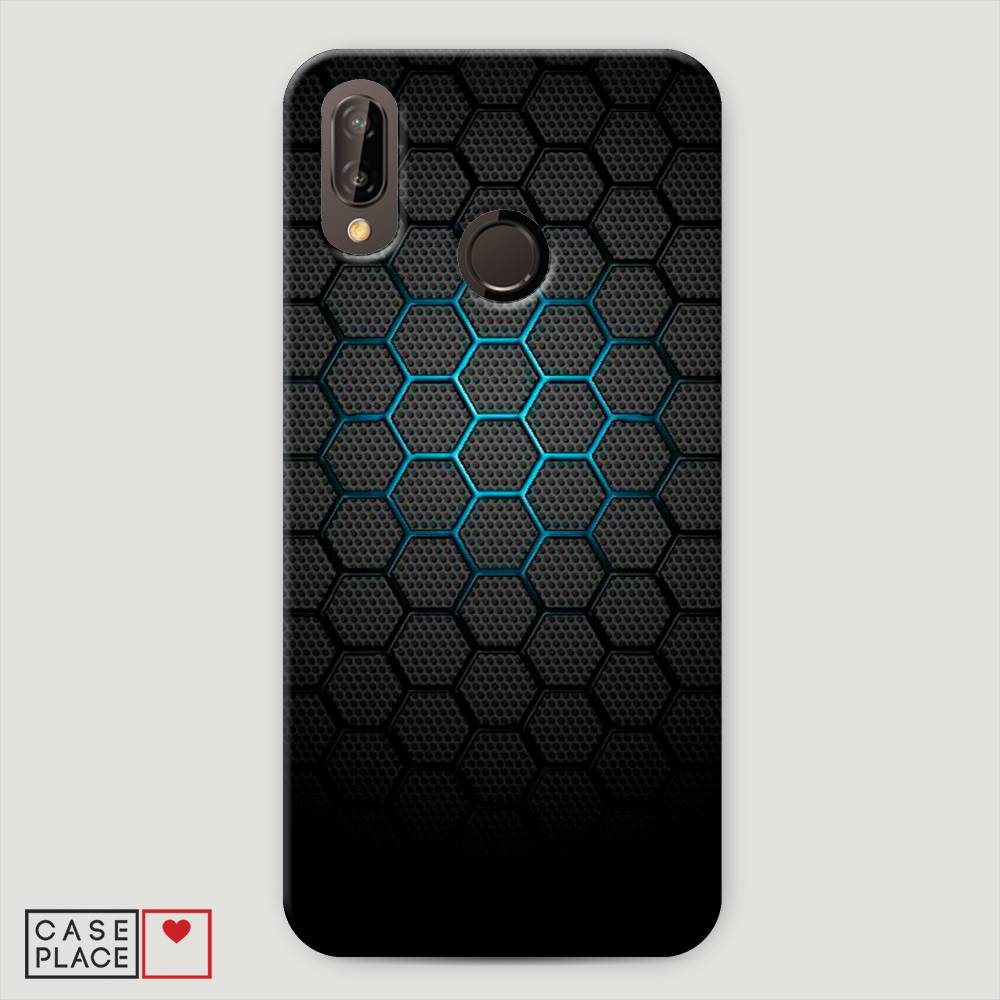 

Чехол Awog "Бирюзовые соты" для Huawei Nova 3E, 65620-2