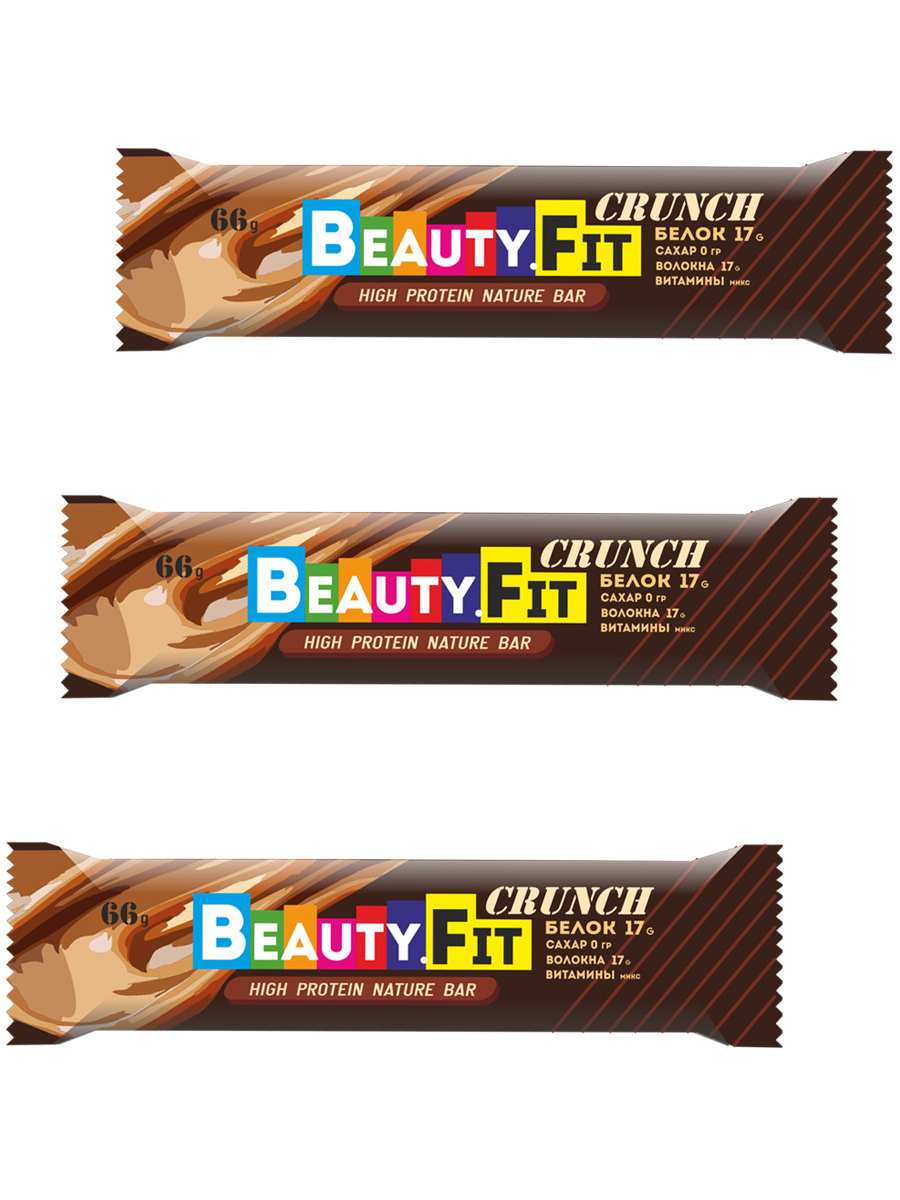 фото Протеиновые батончики beauty fit high protein nature bar, 3шт х 66г