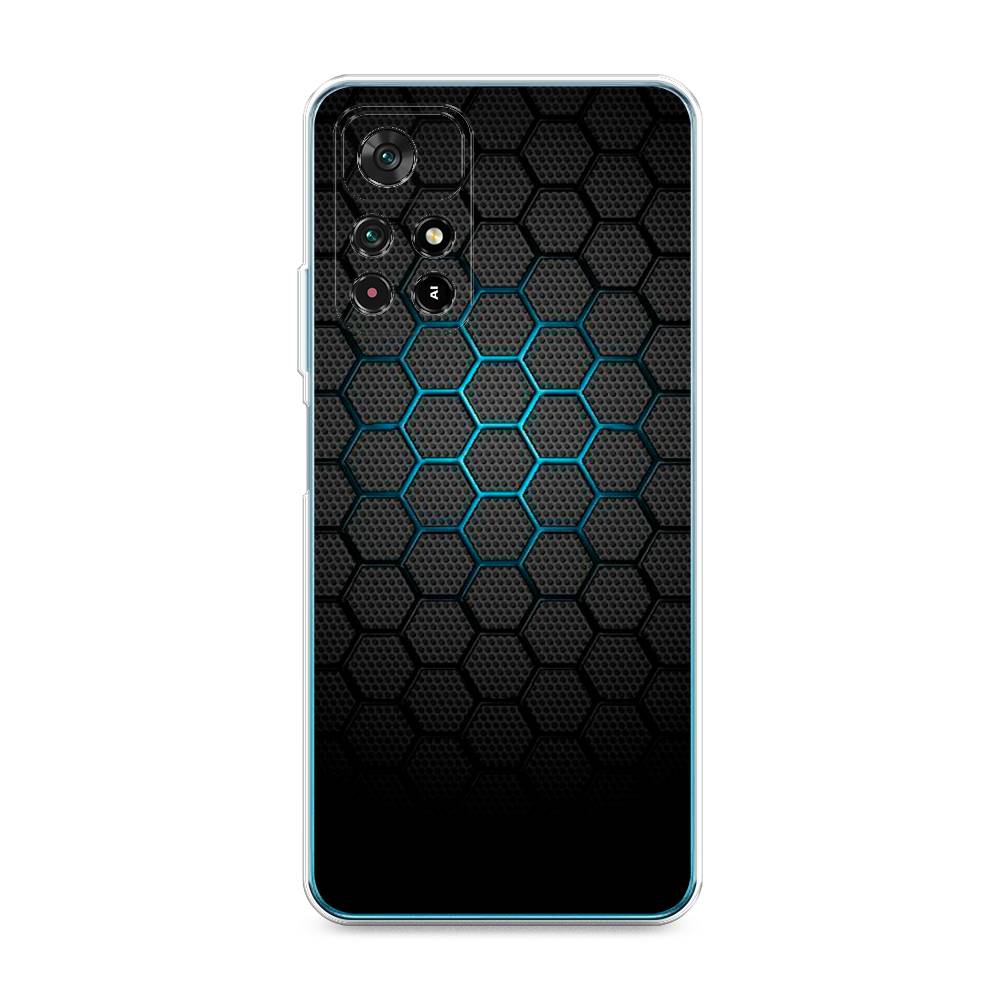 фото Чехол awog "бирюзовые соты" для xiaomi poco m4 pro 5g