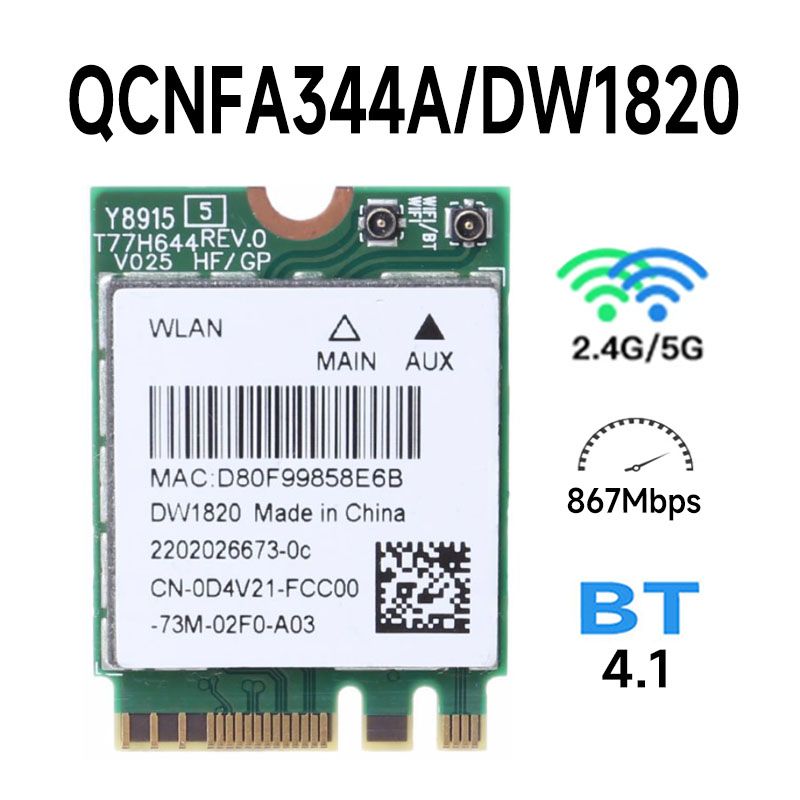 

Приемник Wi-Fi NoBrand для компьютера Mini PCI-e 802.11ac, Зеленый;белый