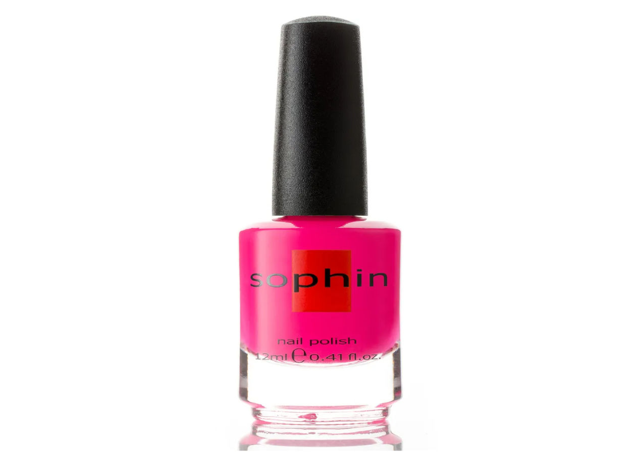 Лак для ногтей Sophin Neon 0234, яркий холодный розовый неоновый 12 мл лента атласная 20 мм × 23 ± 1 м неоновый розовый 14