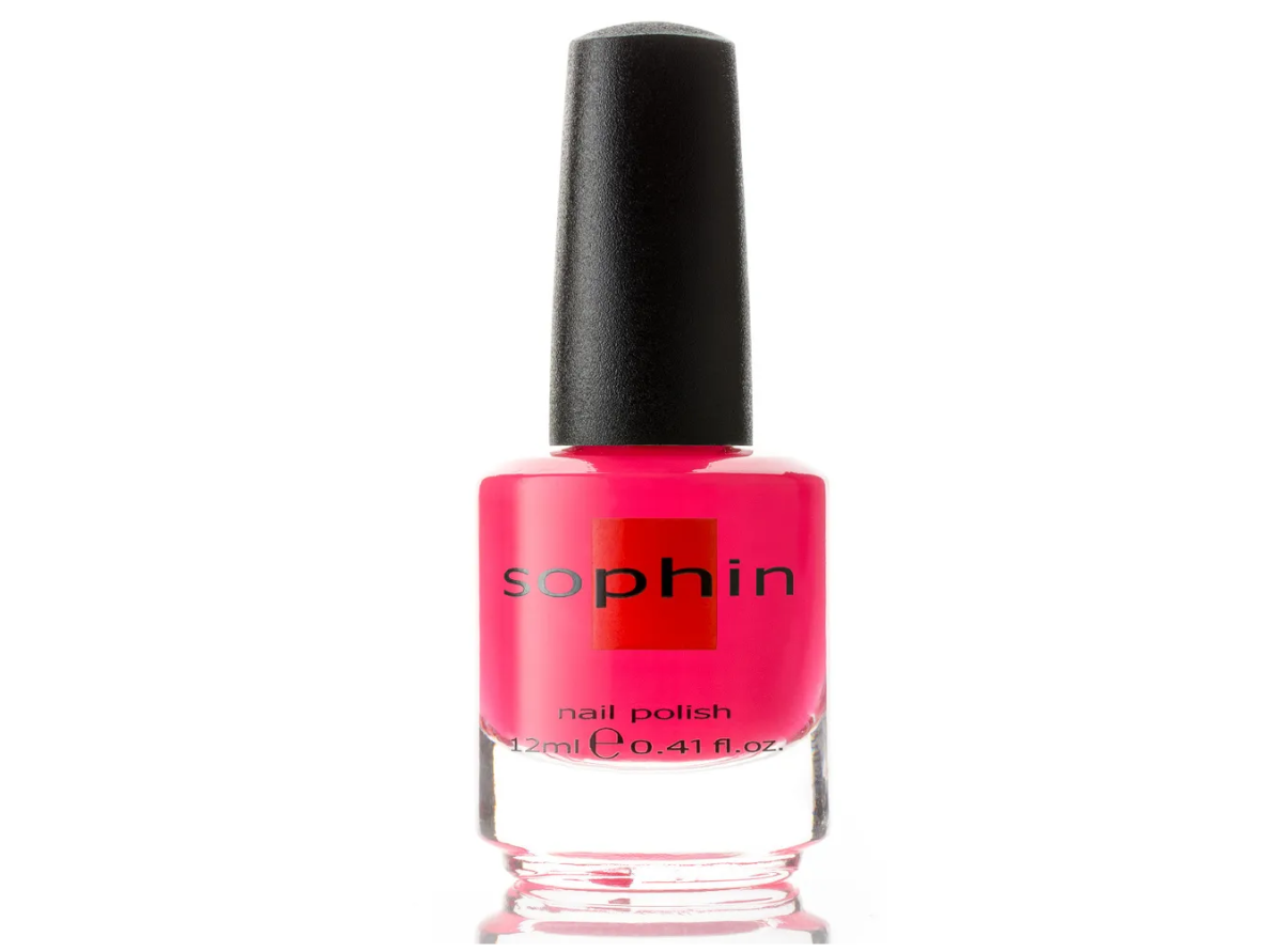 Лак для ногтей Sophin Neon 0233, яркий розовый неоновый 12 мл