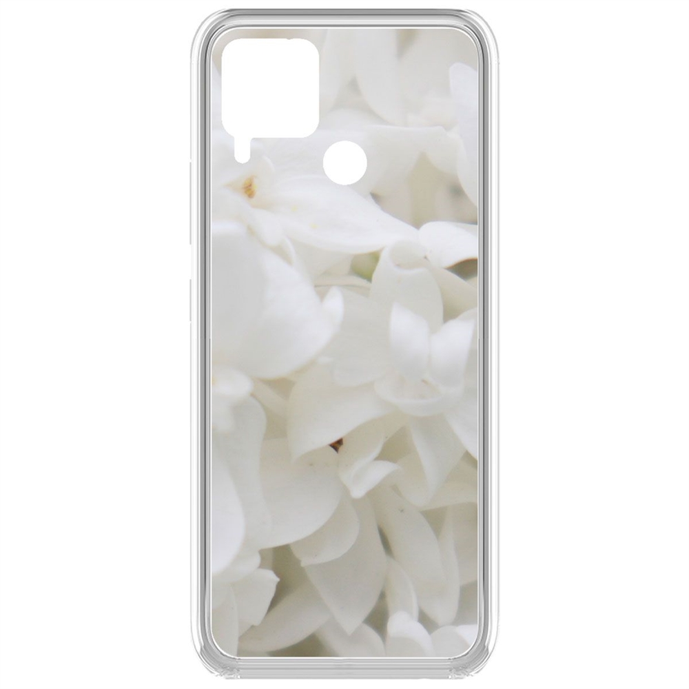 фото Чехол-накладка krutoff clear case белые лилии для realme c15