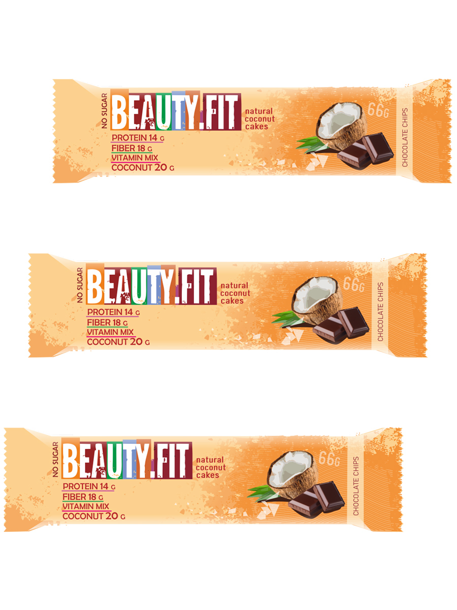 

Протеиновые кокосовые пирожные BEAUTY FIT/Low Carbs, 3шт х 66г (Шоколад)