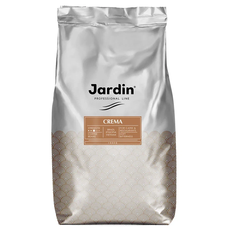 Кофе натуральный Jardin Crema зерновой, средняя обжарка, 1 кг
