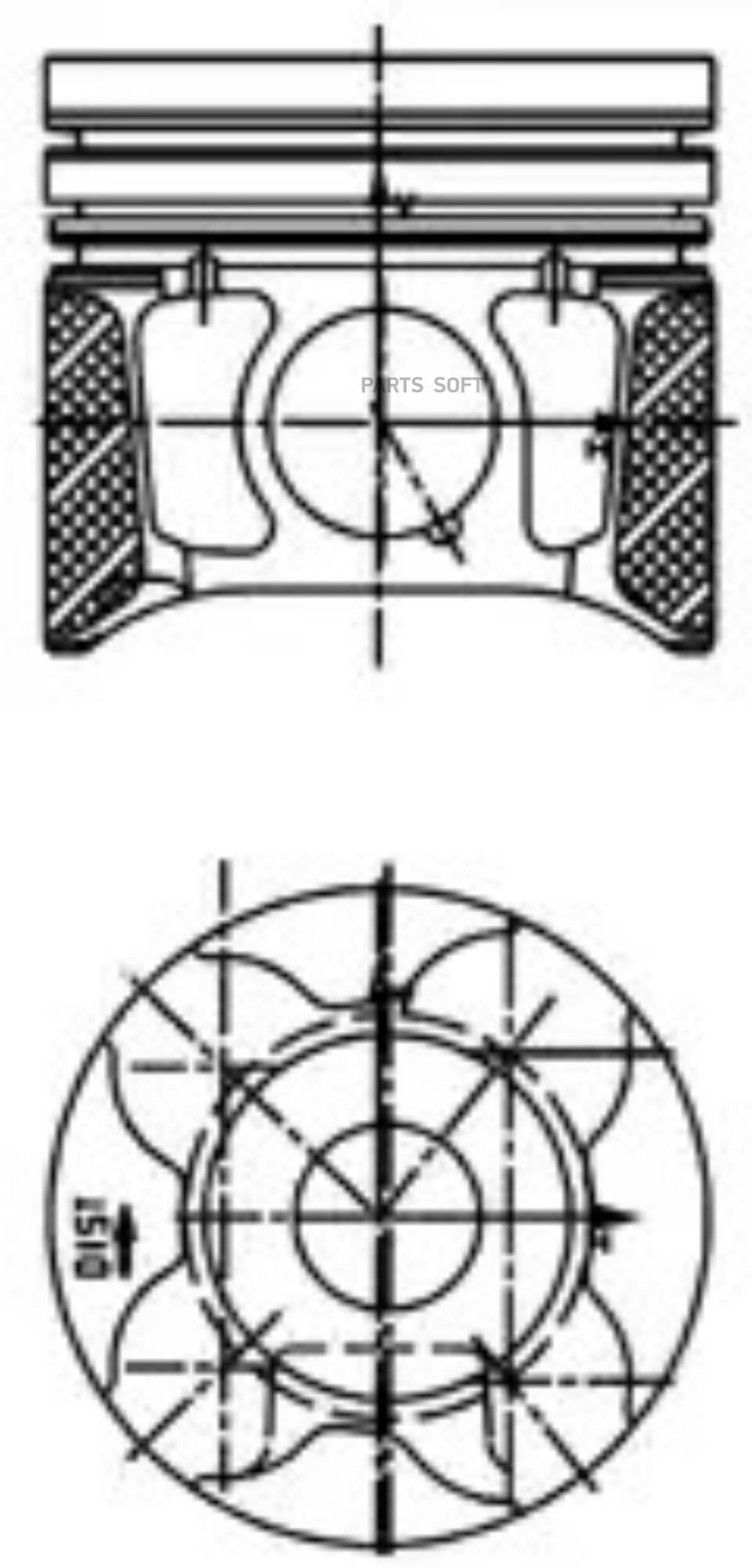 

Поршень KOLBENSCHMIDT 40179610 dm.75.00x2.5x2.0x3.0 +0.50