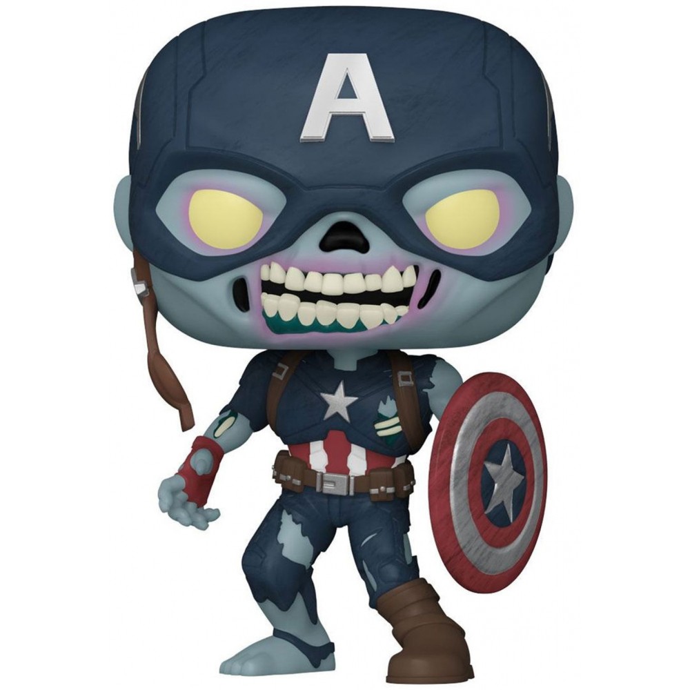 Фигурка Funko POP! Bobble Marvel What If Zombie Captain America (Exc) 10