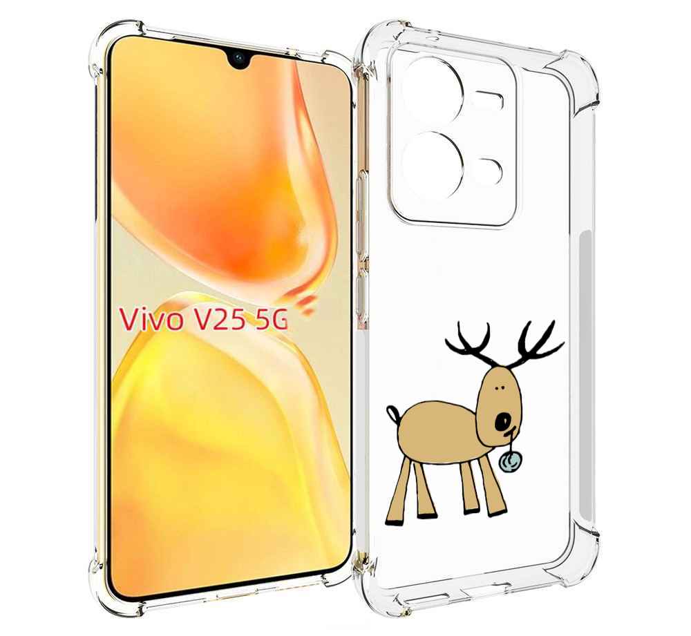 

Чехол MyPads Олень с шариком для Vivo V25 5G / V25e, Прозрачный, Tocco