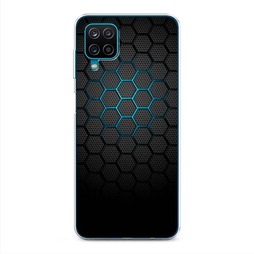 фото Чехол awog "бирюзовые соты" для samsung galaxy a12