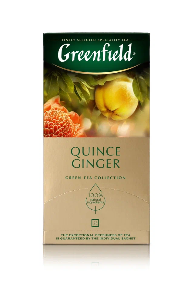 Чай зелёный Greenfield Quince Ginger, 25 пакетиков