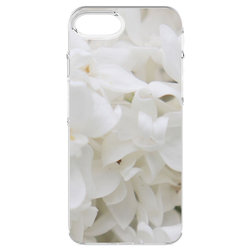 

Чехол-накладка Krutoff Clear Case Белые лилии для iPhone 6/6s/7/8/SE, Разноцветный