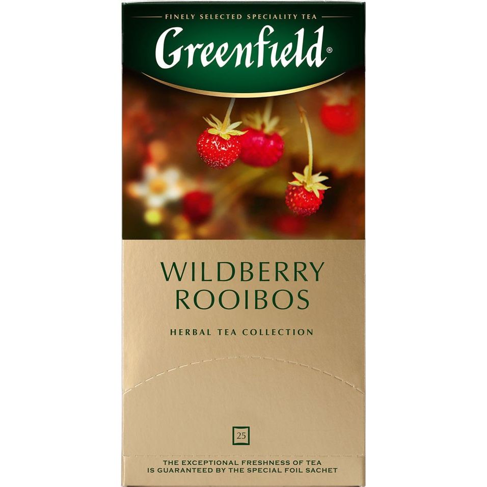 фото Чай травяной greenfield wildberry rooibos 25 пакетиков