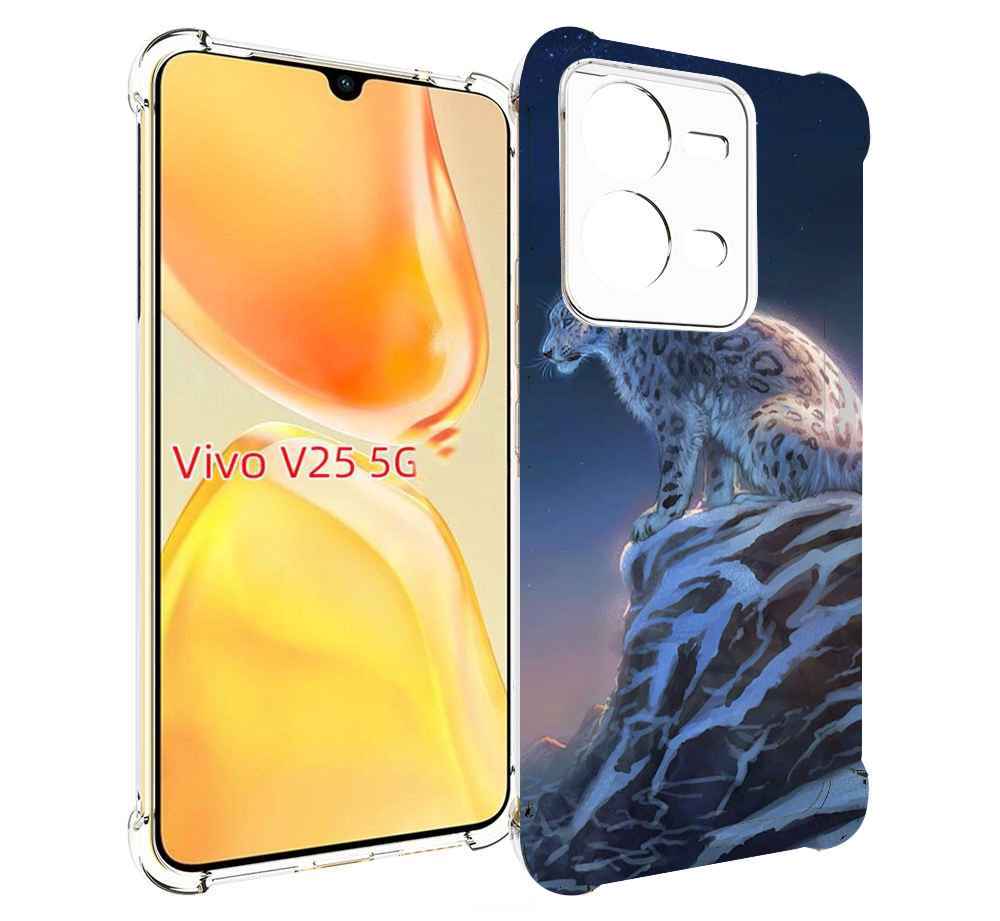 

Чехол MyPads Одинокий-Барс для Vivo V25 5G / V25e, Прозрачный, Tocco
