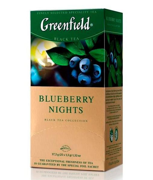 фото Чай черный greenfield blueberry nights 25 пакетиков