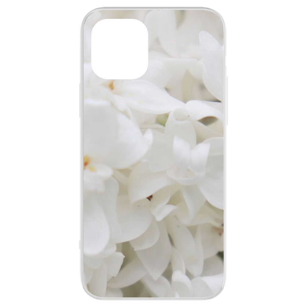 

Чехол-накладка Krutoff Clear Case Белые лилии для iPhone 12/12 Pro, Разноцветный