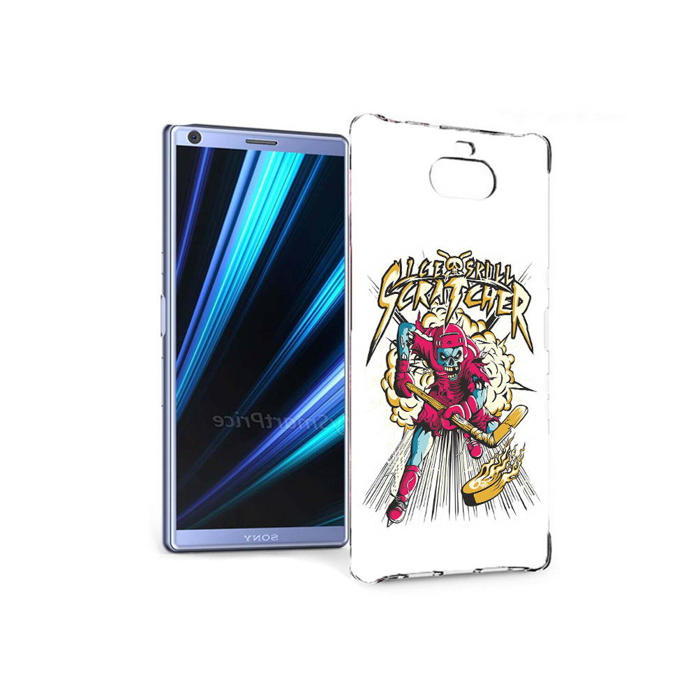 

Чехол MyPads Tocco для Sony Xperia 10 нарисованный скелет хоккеист (PT125953.225.514), Прозрачный, Tocco
