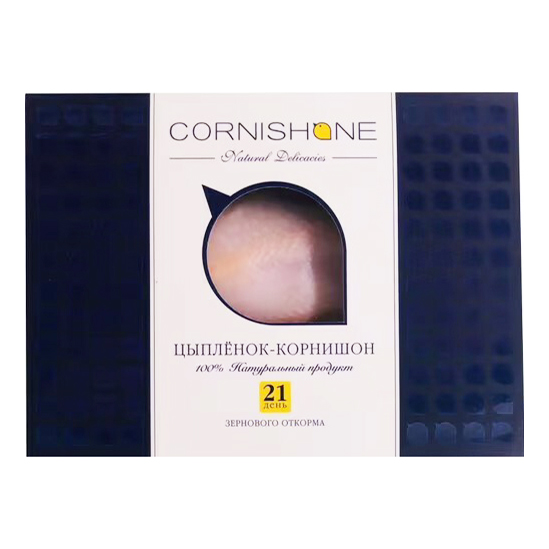 

Тушка цыпленка-бройлера с кожей Cornishone охлажденная 550 г