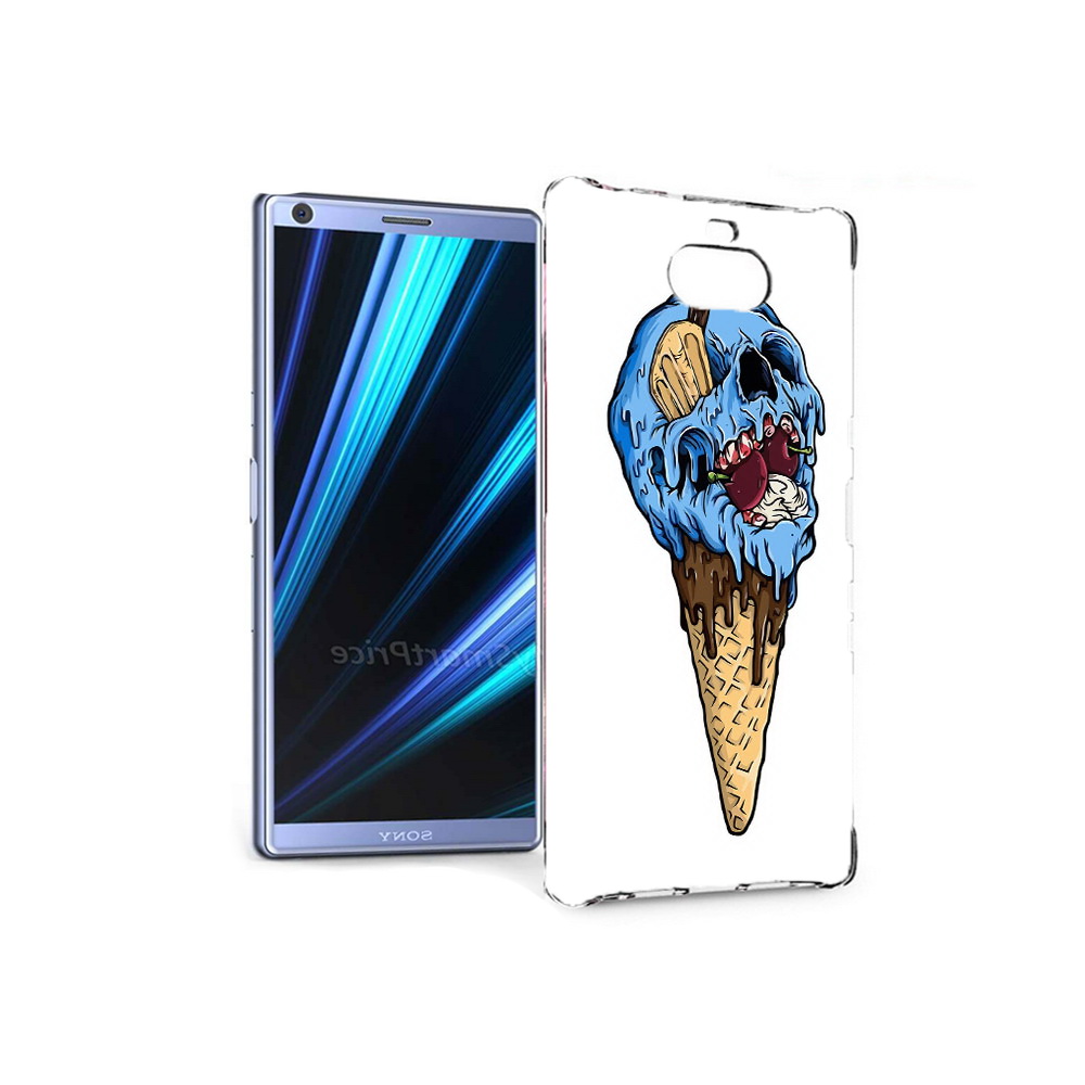 

Чехол MyPads Tocco для Sony Xperia 10 мороженное череп (PT125953.225.484), Прозрачный, Tocco