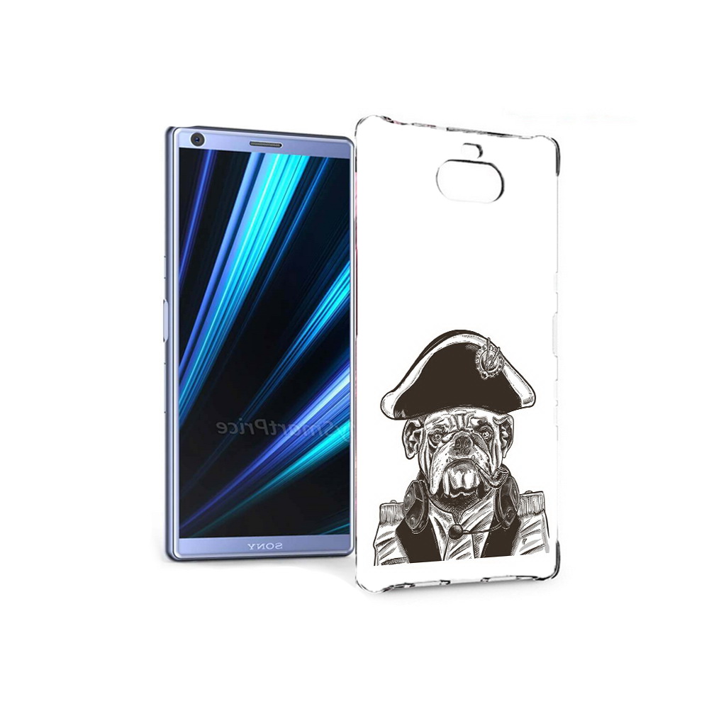 

Чехол MyPads Tocco для Sony Xperia 10 мопс генерал (PT125953.225.483), Прозрачный, Tocco