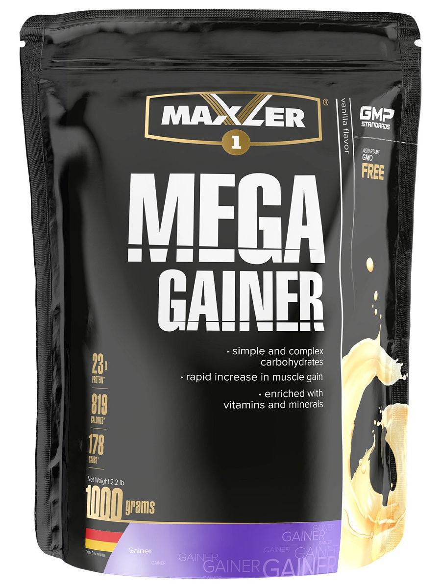 фото Гейнер maxler mega gainer, 1000 г, vanilla