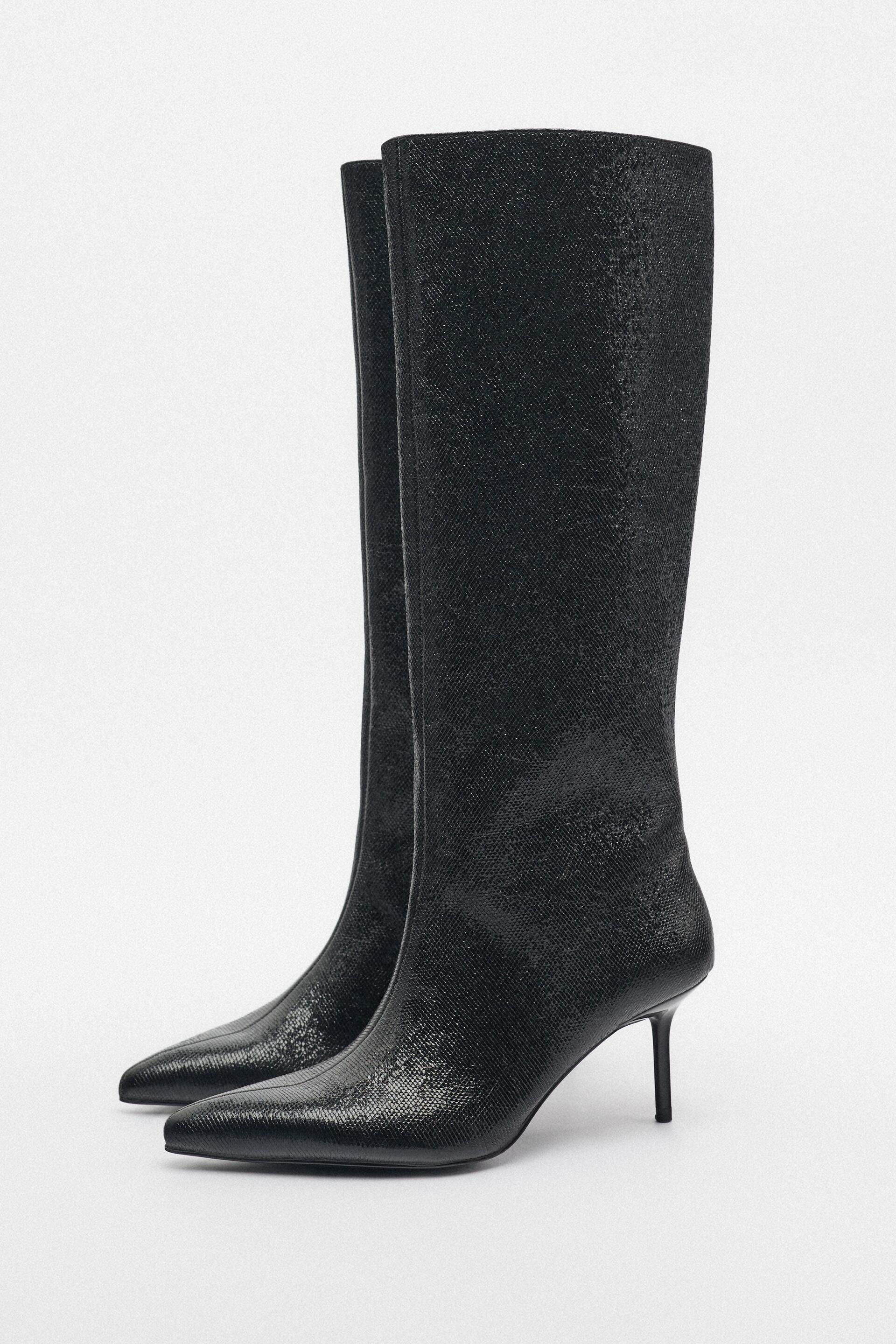 

Сапоги женские ZARA 197764 черные 41 RU (доставка из-за рубежа), 197764